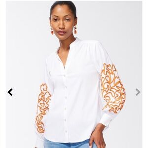 Poplin Embroidered Shirt. Size 2
